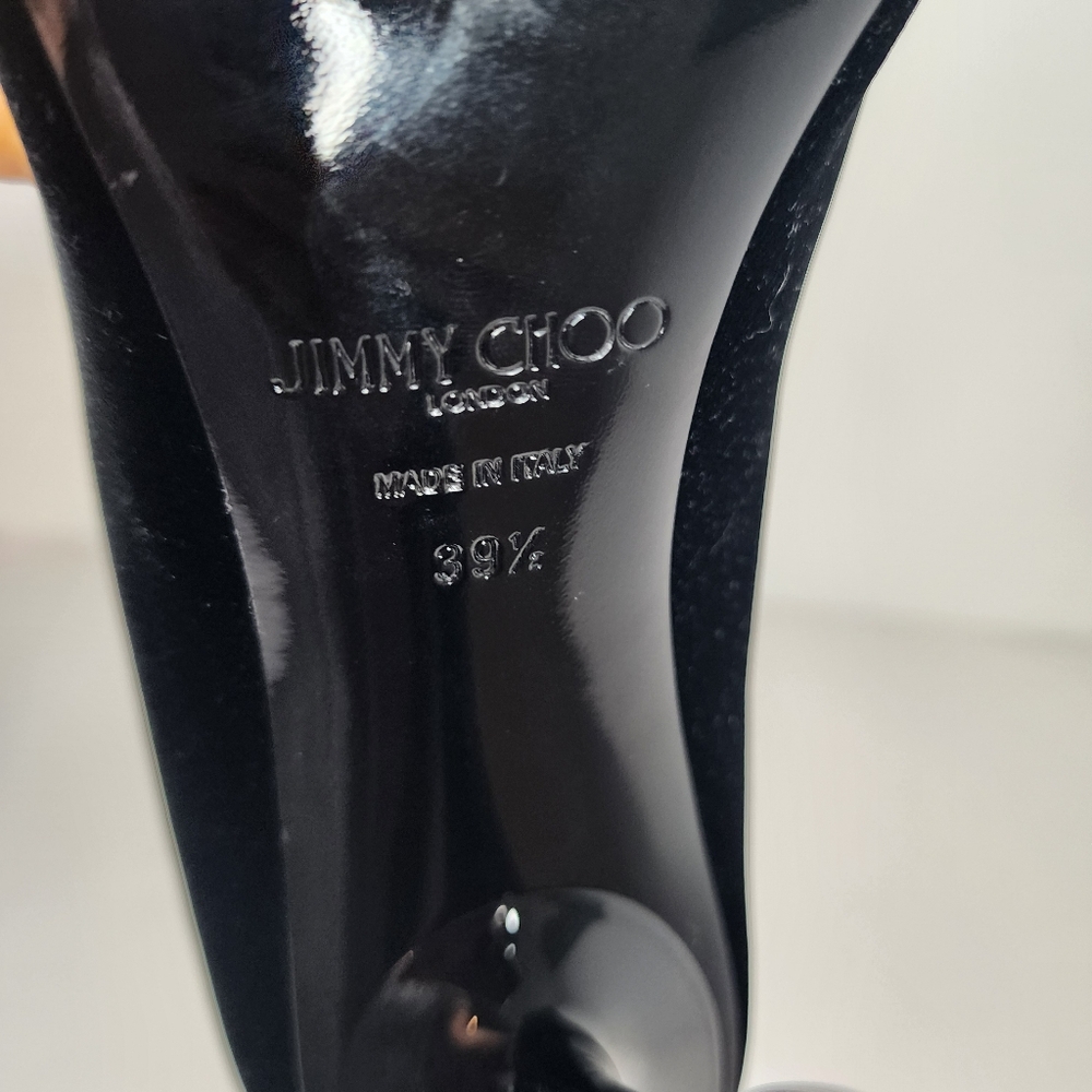 Jimmy Choo Orbs 95 Embellished Womens Black Pump Size 39.5 - Picture 7 of 9